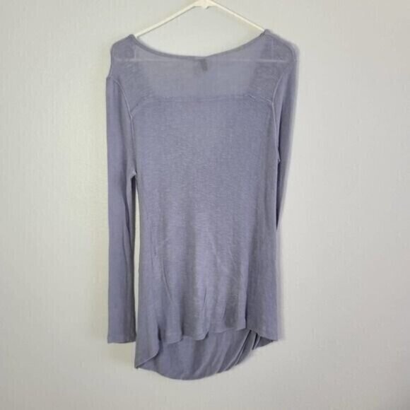 Free People Miss Rose V-Neck Bubble Hemline Blouse Lilac Size X-Small‎ - Picture 7 of 9